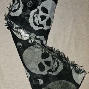 Target Black and Gray Skull Scarf